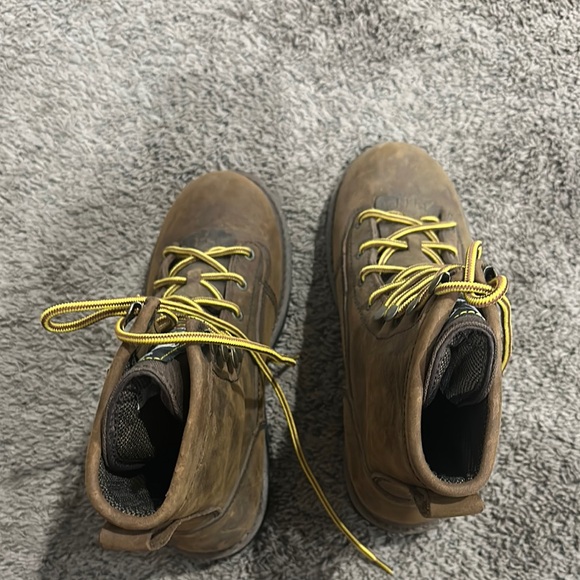 Rocky Kids Boots Brown with Yellow Laces - Picture 1 of 3
